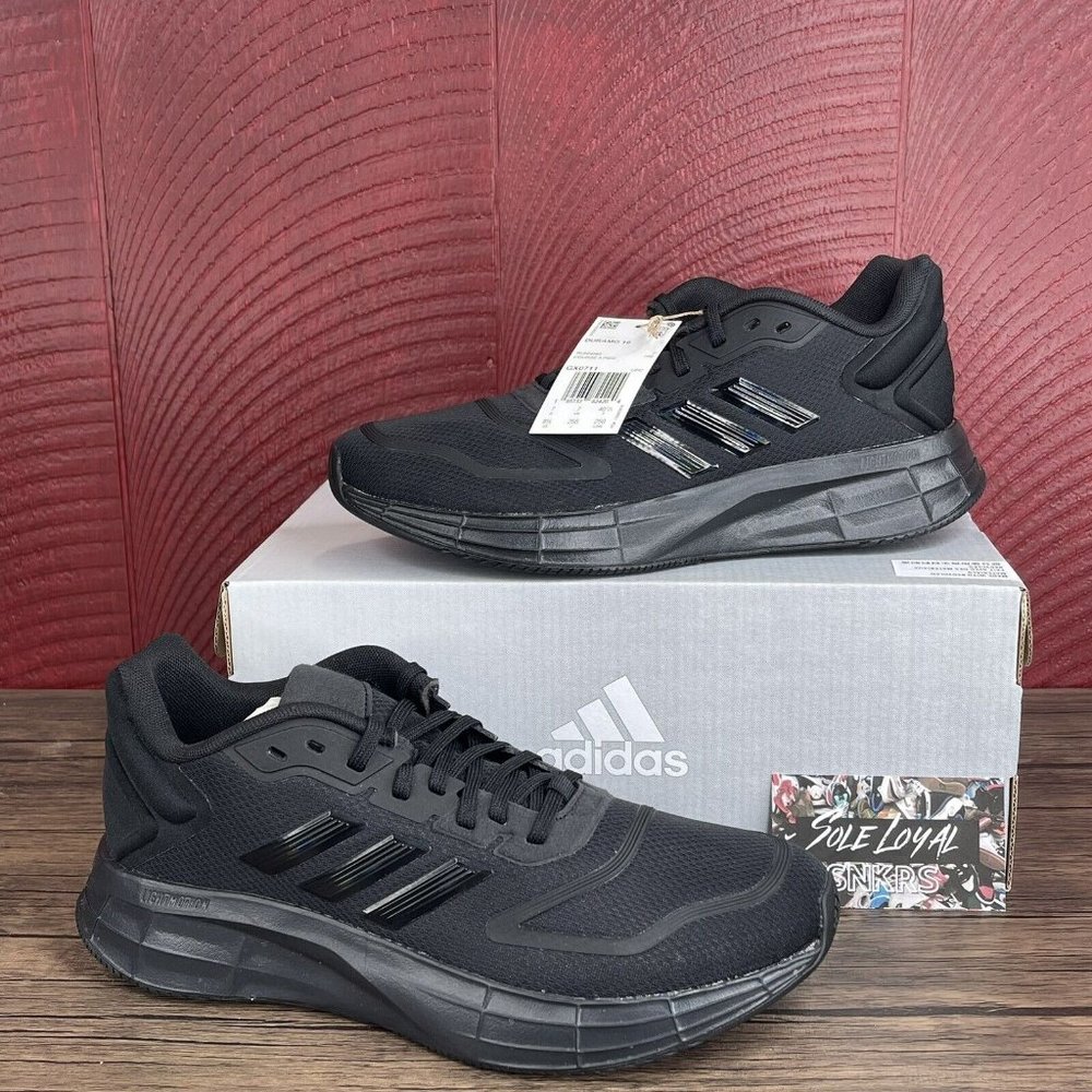Adidas Duramo 10 GX0711 Running Shoes Black & Iron Metallic Womens Sz 8.5 NEW‎